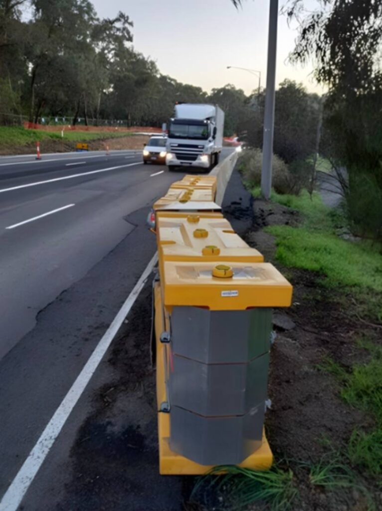Sentinel Impact Tracker in use on a major road for monitoring barrier and attenuator impacts.